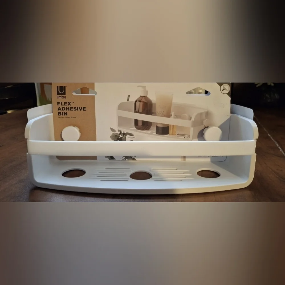 Umbra Flex Adhesive Bin Shelf White